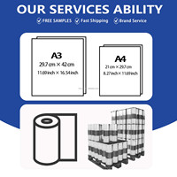 Papel Sintético de Polipropileno Resistente al Agua, Resistente a los Arañazos, Flexible, de Secado Rápido, para Impresión Láser e Inyección de Tinta, Adaptable para Folletos y Menús de Exteriores