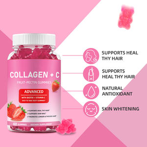 Collagen + <span class=keywords><strong>C</strong></span> Multivitamin suplemen organik <span class=keywords><strong>Vitamin</strong></span> <span class=keywords><strong>C</strong></span> Collagen suplemen Gummies untuk kecantikan - Product Image 3