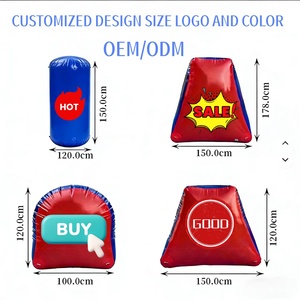 Bunkers gonflables colorés pour paintball, obstacles de jeu CS, arène de jeu interactive, bunkers pour jeu de tir en équipe sur terrain - Product Image 3