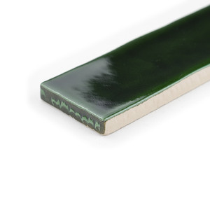Baldosa Creta-25 Verde Oscuro 5x25 cm Brillante con Bordes Irregulares - Product Image 3