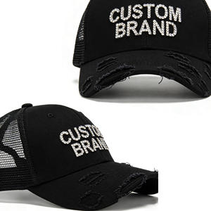 Casquette de baseball unisexe non structurée, style vintage, délavée à l'acide, effet vieilli, avec maille pour queue de cheval, lettrage, imperméable - Product Image 2