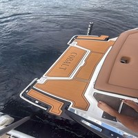 Tapis de plateforme de bain Cobalt R6 2022 en mousse EVA imitation teck pour bateau, style SeaDek MarineMat Gatorstep, auto-adhésif