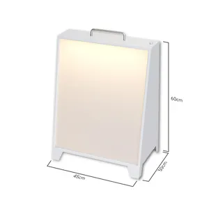 Rechargeable Outdoor Rain And Sun Protection Floor Standing Portable Light Box Display Billboard