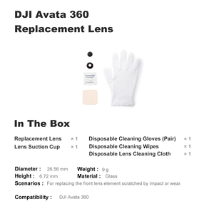 Kit de lentilles de remplacement d'origine <span class=keywords><strong>DJI</strong></span> <span class=keywords><strong>Avata</strong></span> 360 avec outils de réparation pour accessoires de drone <span class=keywords><strong>DJI</strong></span> <span class=keywords><strong>Avata</strong></span> 360 - Product Image 4