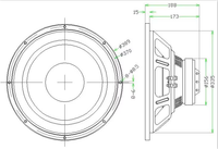 Haut-parleurs de caisson de basses OEM professionnels 15 pouces 300W PA Nouveautés Conception de caisson de basses avec haut-parleurs P Audio en fer