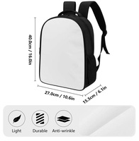 Sac à dos vierge personnalisable à faible MOQ, avec motif de dessin animé durable et peignable pour l'expression créative