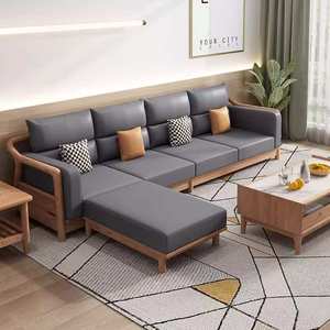 Nordic White Ash Wood <b>Sofa</b> Coffee <b>Table</b> Tv Cabinet Set Modern Minimalist Living Room Furniture Storage Function - Product Image 2