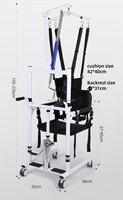 Chaise de transfert hydraulique manuelle médicale pour patients, machine de déplacement avec écharpe de marche pour personnes âgées et handicapées, conception robuste et durable