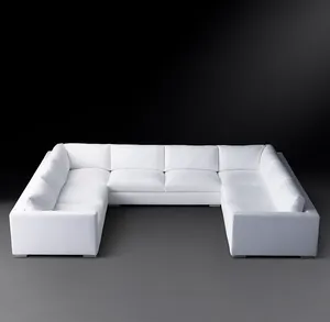 Divano Sassanid di Design Italiano Moderno, <span class=keywords><strong>Arredamento</strong></span> Americano di Lusso per Soggiorno, Set Divani <span class=keywords><strong>Modena</strong></span> con Braccioli Affusolati, Sezionale a U Personalizzabile - Product Image 3