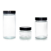 Bocaux en verre transparents de 750 ml et 1 L pour le stockage alimentaire, avec couvercle à vis, pour le beurre de cacahuète