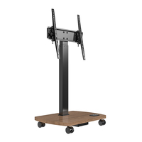 Nuevo Soporte de Suelo Motorizado Ajustable en Altura para Monitor de 23"-60" con Ruedas y Freno, Carro con Estante de Almacenamiento SPCC de 55*38cm, Modelo 2026 de Gran Venta