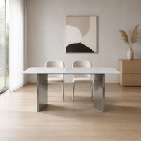 Table de salle à manger extensible pour îlot de cuisine, plateau de luxe en marbre et pierre frittée, sièges extensibles
