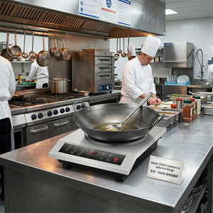 Table de cuisson à induction professionnelle 3500W, encastrable, pour fondue, électrique, commerciale, industrielle, <span class=keywords><strong>individuelle</strong></span>, plate - Product Image 4