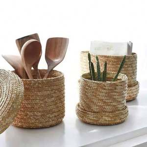 Корзина для хлеба, квадратная деревянная корзина для димсамов, многофункциональная сетчатая корзина для закусок из ротанга для ванной, фиолетовая пластиковая корзина для белья для детской комнаты - Product Image 1