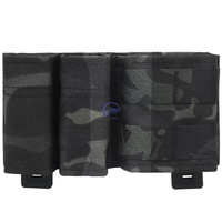 Ensemble de pochettes tactiques MOLLE camouflage de haute qualité à dégagement rapide pour chargeurs doubles 9 mm, pour gilet de poitrine et entraînement extérieur