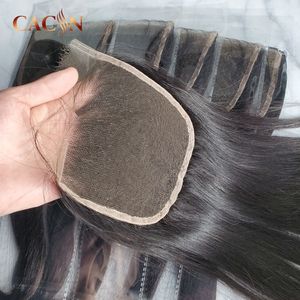 Cacin capelli umani grezzi frontali onda del corpo di chiusura dei capelli umani Remy brasiliani naturali di grande qualità - Product Image 4