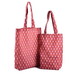 Preço favorável Personalizado Grande Capacidade Print Tote Envio Canvas Tote Bag Loja com bolsos