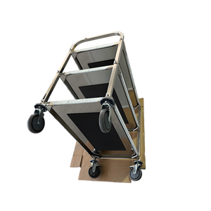 ล้อรถเข็นสแตนเลสสตีลสำหรับ201อาหารบริการทางการแพทย์โรงแรมโพสต์หลอดรวมรถเข็นครัวเชิงพาณิชย์ - Product Image 6