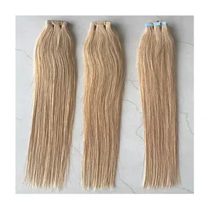 Wholesale Supply Highest Selling Top Notch Quality 100% Raw Unprocessed Temple Tape Hair Human Hair Extensions