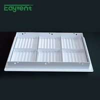 Diffuseur de plafond carré réglable en plastique ABS Eayvent, grille d'aération HVAC à 4 voies pour bureau, ventilation commerciale, usine