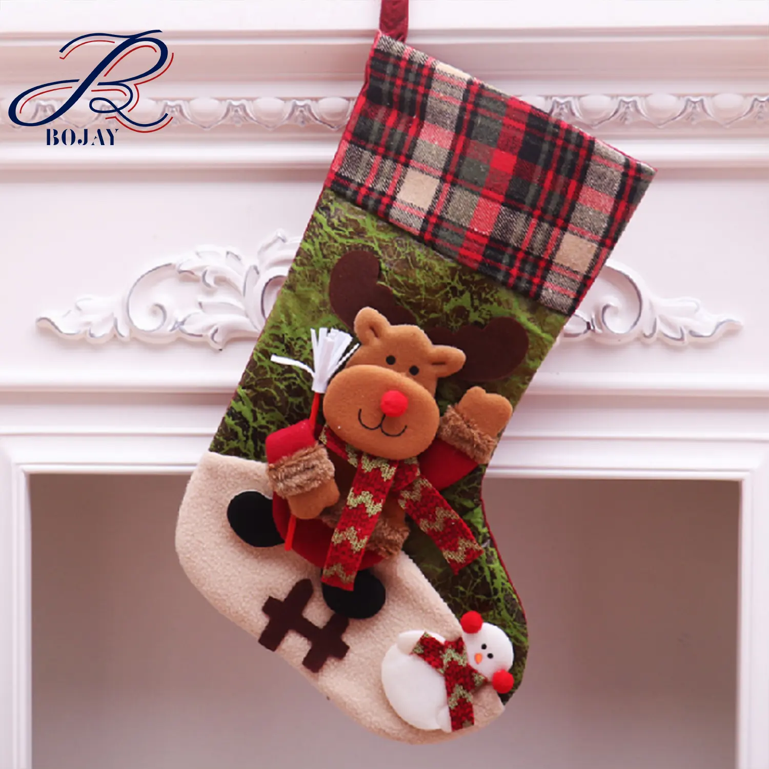 Wholesale 2021 Super Large Size Present Christmas Socks Decoration Bag Supplies Ornament Gift Christmas Fluffy Socks