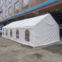 Tente de réception extérieure 5x10m en tissu Oxford 38mm avec parois latérales amovibles, conception imperméable quatre saisons