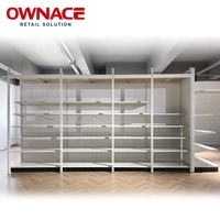 Ownace Métallique US Type Américain Logo Personnalisé Acceptable Type Double Face Métal Gondole Étagère Gondole Rayonnage