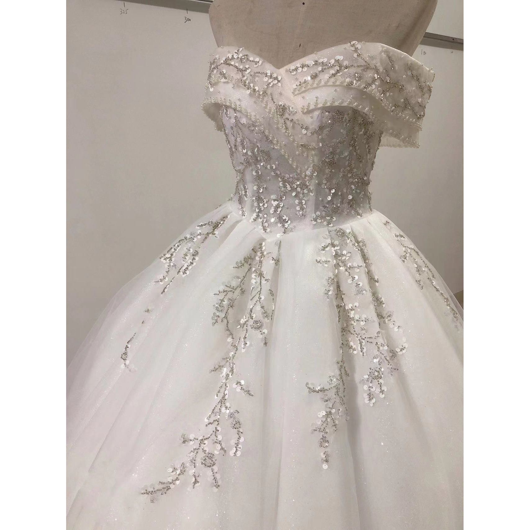 Off-white floor-length