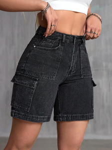 Shorts de <span class=keywords><strong>Jeans</strong></span> Femininos Personalizados com Conformidade OEKO-TEX ISO 3758:2023 e REACH, Calças de Denim de Verão para Mulheres - Product Image 3