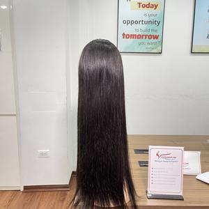 SUPER SOLDE: Perruque DROITE NATURELLE Extension de cheveux Couleurs noires naturelles Fermeture en dentelle Partie centrale 5x5 hd Lace - Product Image 2