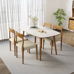 נורדי מודרני מינימליסטי סגנון Sintered אבן השיש שולחן אוכל מלבני אוכל שולחן מותאם אישית קרמיקה אוכל שולחן