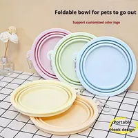 Fabricant d'animaux de compagnie Silicone pliable 1000ML anti-dérapant chien bol mangeoire pour animaux de compagnie pour chats et chiens