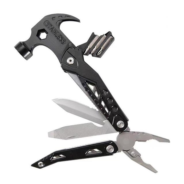 MultiTool Hammer Multi-Functional 15-in-1 Mini Pliers Camping Gear Survival Tool for Men, DIY Handyman All-in-One Survival Tools