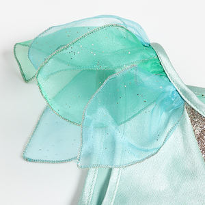 アイシーブルー 子供用 女の子用 プリンセス ふわふわショート下着ジャンプスーツ 蝶の妖精の羽付き 魔法の杖 ヘッドバンド付き - Product Image 4