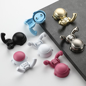 Novelty Astronaut <b>Coat</b> <b>Hook</b> Wall Mounted ABS Removable Entryway Wardrobe Shoe Cabinet <b>Hook</b> Single Double Groove - Product Image 2