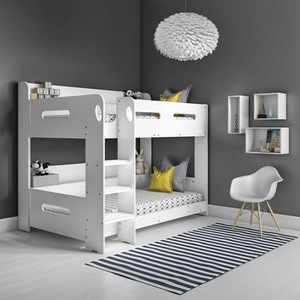 Lit superposé en bois avec échelle et barrières de sécurité pour chambre d'enfant - Product Image 2