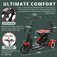 Scooter Électrique Pliant Intelligent à Trois Roues pour Longues Distances, Prêt à l'Expédition, Idéal pour les Personnes à Mobilité Réduite