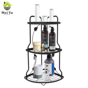 Étagères de salle de bain rondes à trois niveaux Étagères de rangement Étagères de rangement pour meubles belles et atmosphériques - Product Image 2