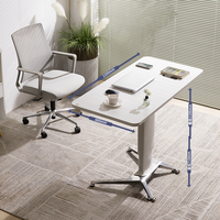 Bureau d'ordinateur mobile en métal à hauteur réglable, bureau pneumatique, table à dessin relevable et bureau d'étude à domicile