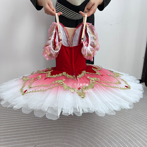 Profesional de alta calidad 7 capas niños niñas mujeres adultos <span class=keywords><strong>Don</strong></span> Quijote rendimiento desgaste terciopelo rojo Ballet tutú disfraces - Product Image 3