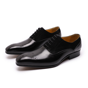 Nouvelles chaussures décontractées Oxford <span class=keywords><strong>pour</strong></span> hommes en cuir de vachette sculpté, design <span class=keywords><strong>italien</strong></span> tendance - Product Image 5
