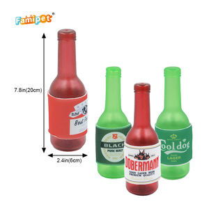 Famipet personalizado nueva llegada botella de cerveza diseño duradero no tóxico TPR indestructible perro chirriante juguete masticable para mascotas juguete para masticar - Product Image 2