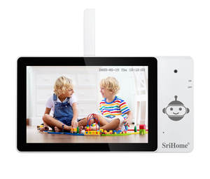 5 "4K WiFi; Moniteur pour bébé avec réveil; Détection de pleurs,; Suivi humain; Sonnette vidéo conversation bidirectionnelle - Product Image 1