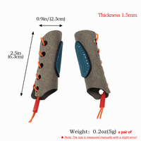 Pelindung Jari Kulit Mikrofiber Piaoyu untuk Menembak Dart Ikan, Tahan Aus, Desain Tali Pengikat yang Tahan Lama untuk Menyesuaikan Ukuran Jari yang Berbeda