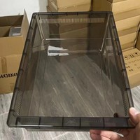 Boîte de reproduction pour reptiles A4, réservoir en plastique PP, habitat de reproduction, terrarium durable, enclos ventilé, conteneur d'éclosion