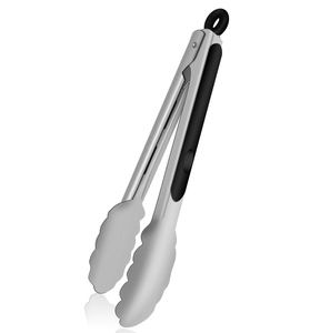 Accessoires de cuisine, outil de cuisson, pinces en acier inoxydable de 9 à 12 pouces avec embout en silicone, pinces à servir, pinces à griller, pinces à pain, petites pinces - Product Image 1