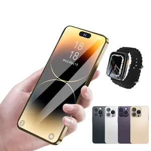 2023 Top ranking i14 Pro Mobile phone HD rear camera mobile ph buy get free S8 Ultra life waterproof smartwatch