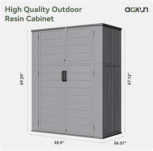 Boîte <span class=keywords><strong>de</strong></span> rangement extérieure, <span class=keywords><strong>armoire</strong></span> <span class=keywords><strong>de</strong></span> rangement intérieure en résine, armoires <span class=keywords><strong>de</strong></span> rangement extérieures étanches pour patio/<span class=keywords><strong>jardin</strong></span>/cour arrière - Product Image 2