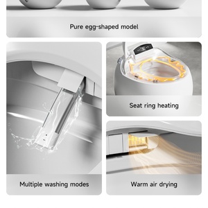 Thông Minh Thông Minh WC Nhà Vệ Sinh Với Tiên Tiến Điều Khiển Từ Xa Chức Năng Một Dừng Hình Dạng Trứng Thông Minh Nhà Vệ Sinh Cho Sàn Gắn Màu Bát - Product Image 5