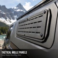 Auvent de camion en aluminium robuste avec fenêtres à persiennes ventilées, rails de toit à fente en T et serrure à clé pour RAM 1500 OEM ODM